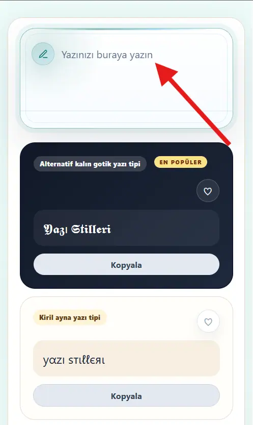 Yazınızı buraya yazın